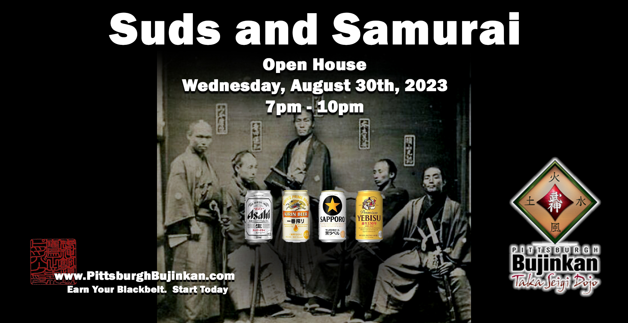 Suds and Samurai – Dojo Open House Event